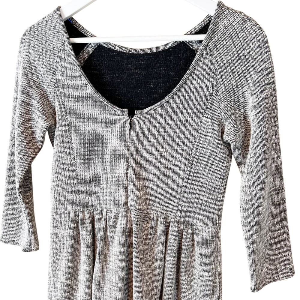 Tibi New York Tweed Knit Sheath Dress Long Sleeve Scoop Neck Zipper Back Size 6 - Picture 5 of 8